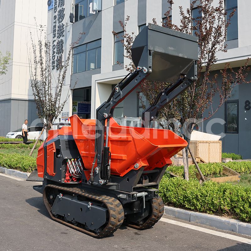 Fitted With A Dump Bucket The Skid Steer