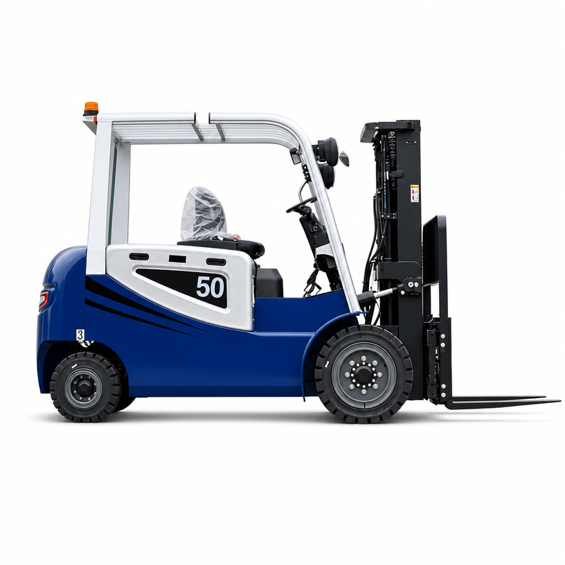 Side view of LEAD 5 ton electric counterbalance forklift