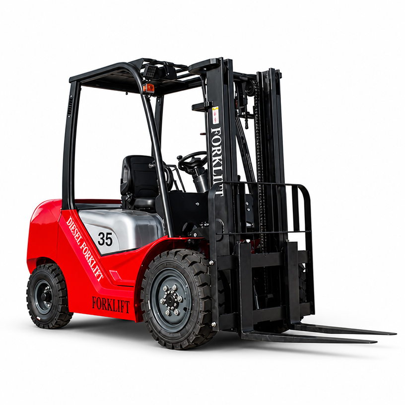 Side view of LEAD K35/H35T 3.5 ton diesel forklift